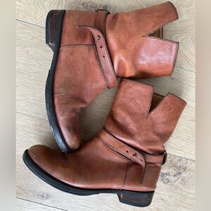 Vintage Italian Leather Cowboy Boots, size 8.5